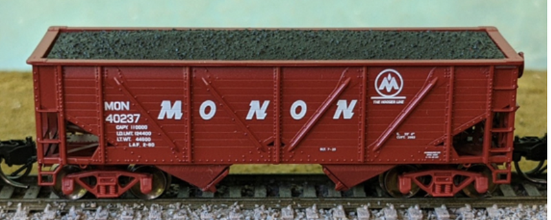 Bluford Shops N 63178 2-Bay War Emergency Composite Hopper, Monon