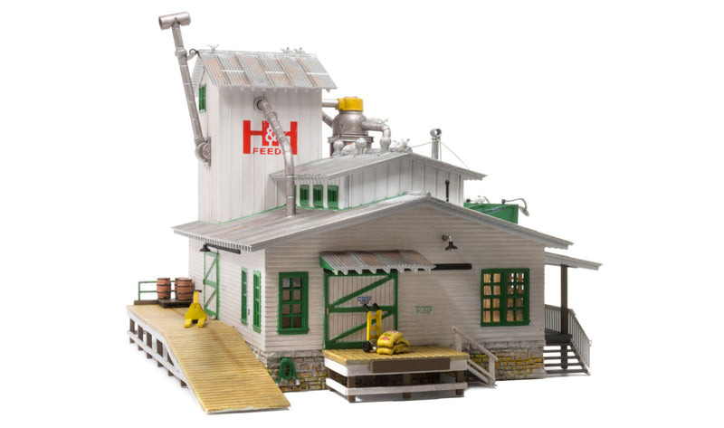 Woodland Scenics BR5059 H&H Feed Mill, HO Scale