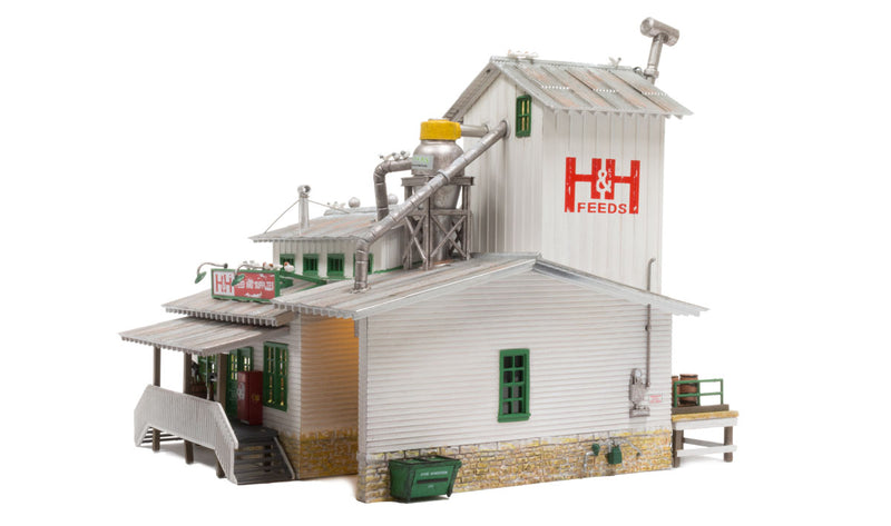 Woodland Scenics BR5059 H&H Feed Mill, HO Scale