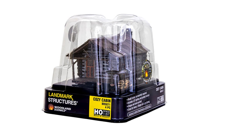 Woodland Scenics HO BR5071 Cozy Cabin, Built-&-Ready Landmark StructureÂ¨, Assembled