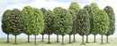 Busch N 6586 Assorted Deciduous Trees 40mm-60mm (12)