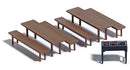 Busch HO 7782 Beer Grill with Benches and Tables
