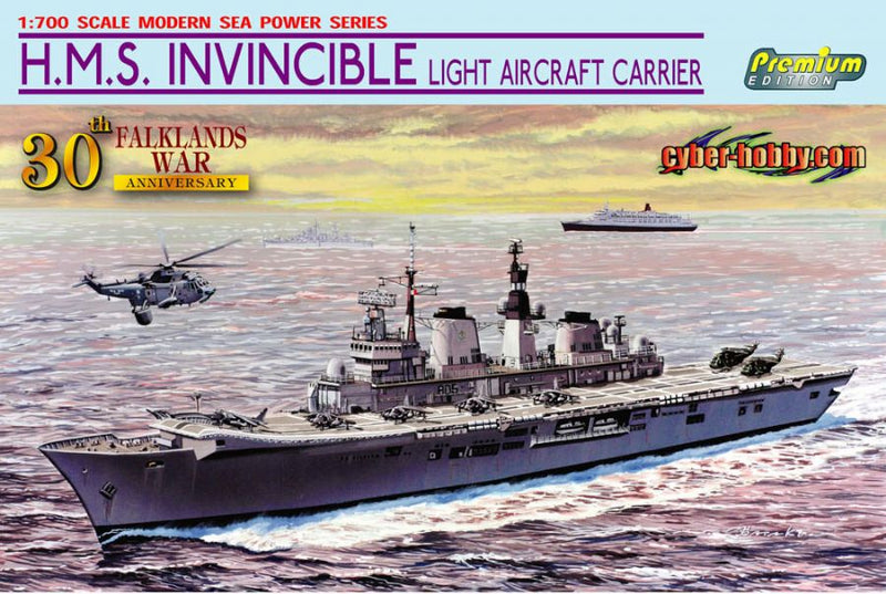 Dragon Models DML 7128 1/700 H.M.S. Invincible Light Aircraft Carrier (Falklands War 30th Anniversary)