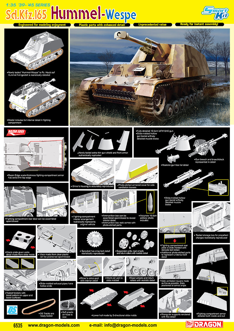 Dragon Models DML 6535 1/35 Sd.Kfz.165 Hummel-Wespe