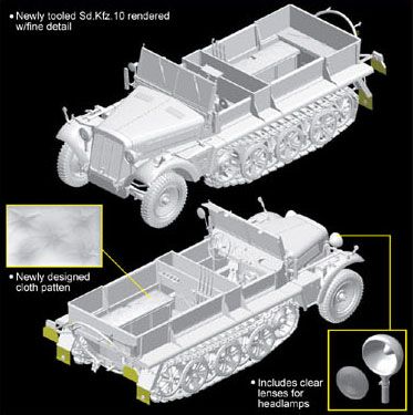 Dragon Models DML 6731 1/35 Sd.Kfz.10 Ausf.B 1942 Production