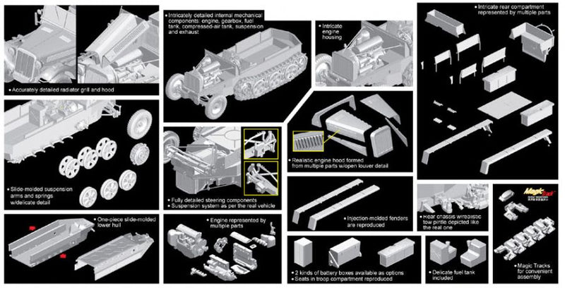 Dragon Models DML 6731 1/35 Sd.Kfz.10 Ausf.B 1942 Production