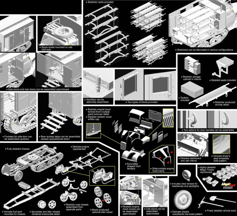 Dragon Models DML 6766 1/35 Sd.Kfz.3 Maultier Ambulance