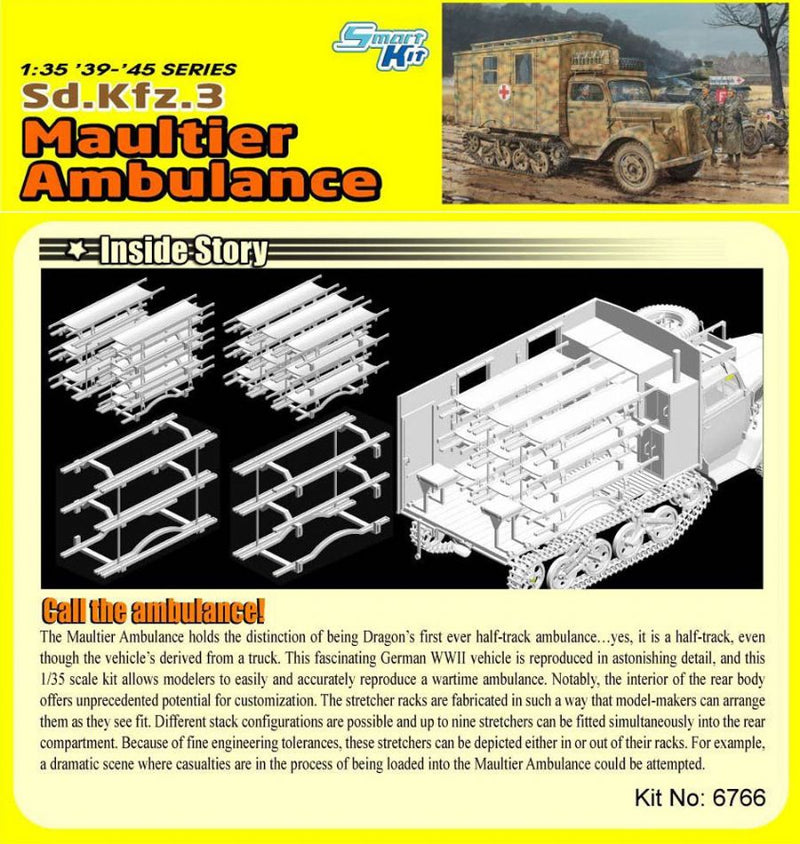 Dragon Models DML 6766 1/35 Sd.Kfz.3 Maultier Ambulance