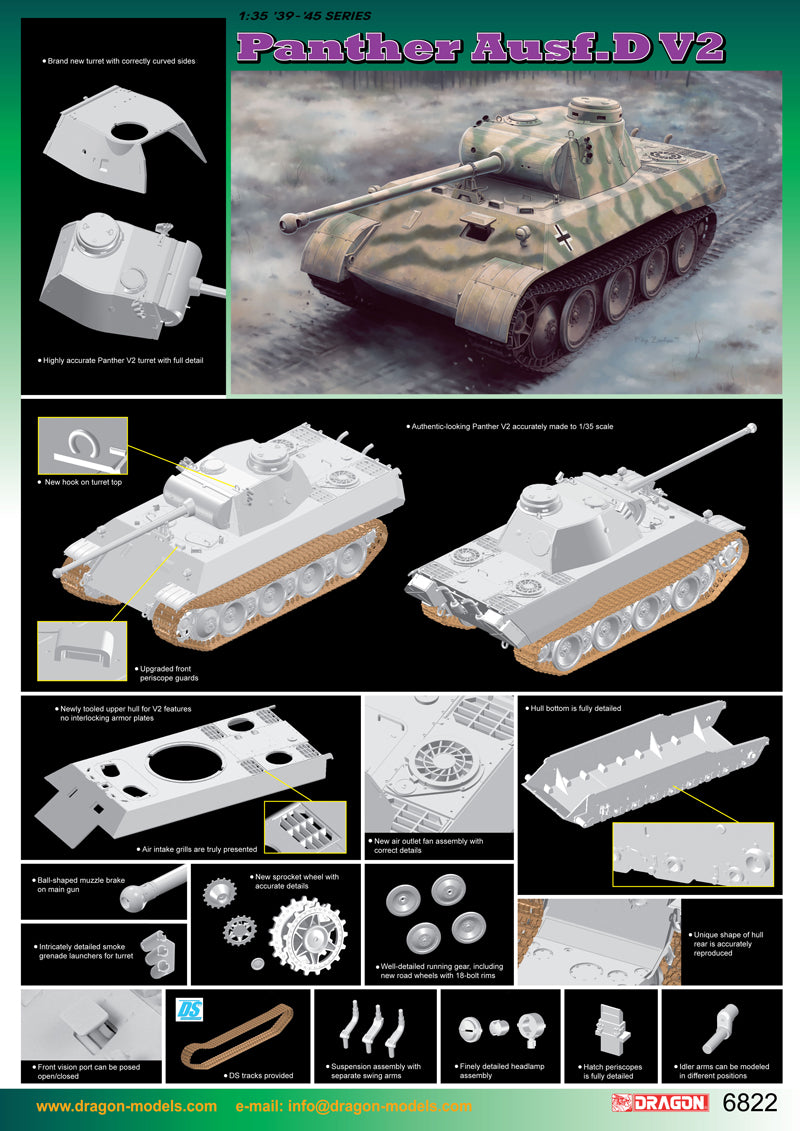 Dragon Models DML 6822 1/35 Panther Ausf. D V2