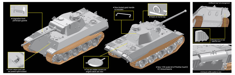 Dragon Models DML 6830 1/35 Panther Ausf.D V2 Versuchsserie - Smart Kit