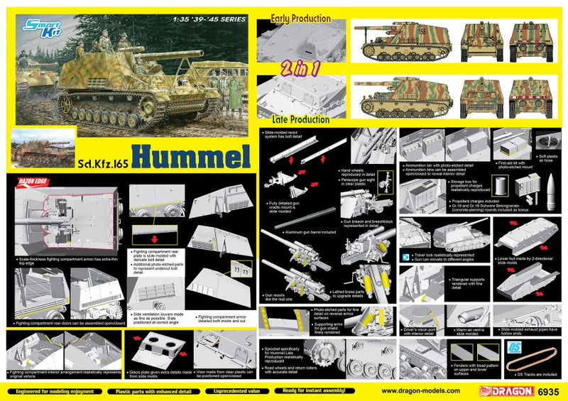 Dragon Models DML 6935 1/35 Sd.Kfz.165 Hummel Early/Late Production