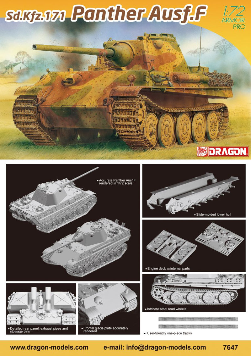 Dragon Models DML 7647 1/72 Sd.Kfz.171 Panther Ausf.F
