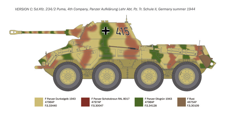 Italeri 6572 - SCALE 1 : 35 Sd.Kfz. 234/2 Puma