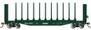 Bachmann HO 12901 52' Center-Beam Flat Car with Bulkheads, BC Rail