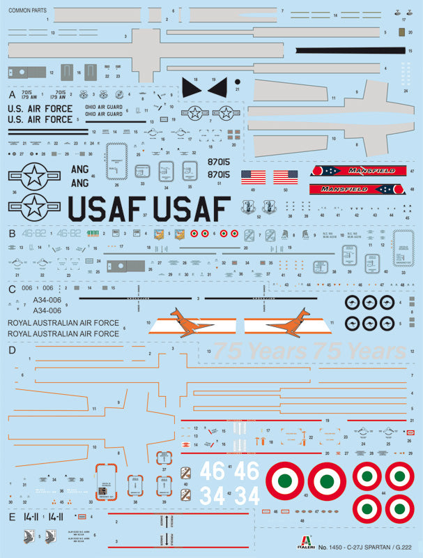 Italeri 1450 - SCALE 1 : 72 C-27J SPARTAN / G.222