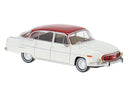 PREORDER Brekina HO 27328 Tatra 603-2 Sedan, Assembled, White, Red