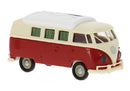 PREORDER Brekina HO 31636 1960 Volkswagen T1b Passenger/Camper Van, Assembled, Red, Cream