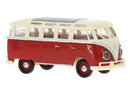 PREORDER Brekina HO 31860 1960-1963 Volkswagen Samba T1b Passenger Van, Assembled, Red, Ivory