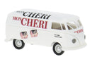 PREORDER Brekina HO 32310 1960-1963 Volkswagen T1b Kasten Cargo Van, Assembled, Mon Cheri (white, red, black, German Lettering)