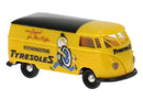 PREORDER Brekina HO 32314 1960-1963 Volkswagen T1b Kasten Cargo Van, Assembled, Tyresoles (yellow, black, blue, German Lettering)