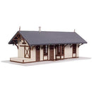 ATLAS 0720 MAYWOOD STATION KIT (TAN W/ BROWN TRIM), HO Scale
