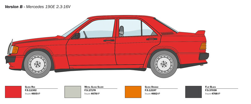 Italeri 3624 - SCALE 1 : 24 Mercedes-Benz 190E 2.3 16v