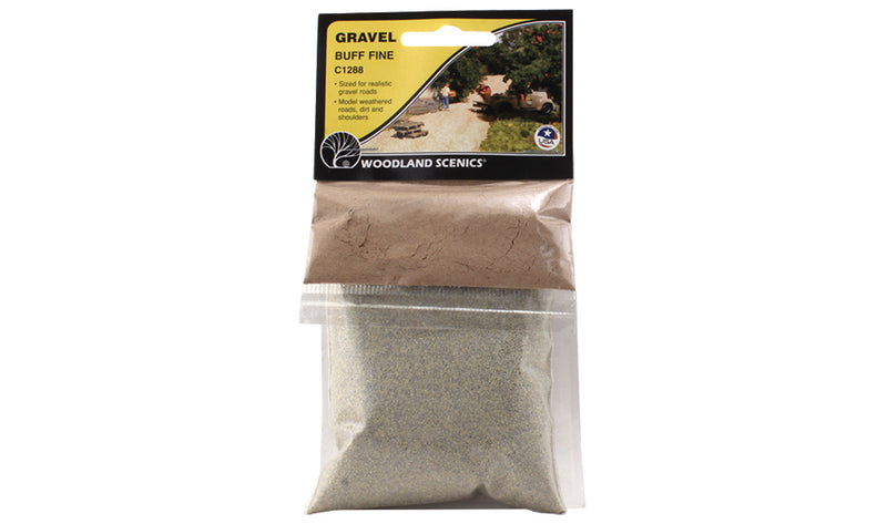 Woodland Scenics C1288 Gravel -- Buff - Fine 12oz  340g, All Scales