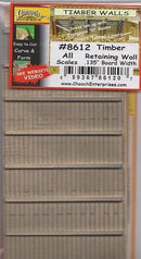 Chooch HO/O/N 8612 Flexible Timber Retaining Wall .135 Board Width, Large