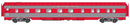 PREORDER Intermountain N CCS6852 Pullman-Standard 10-5 Sleeper, Centralia Car Shops, Pennsylvania Railroad (Texas Special Run-Through Scheme, silver, red)