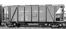 Rapido 149006A HO Enterprise 2-Bay Covered Hopper - Ready to Run -- Penn Central (gray, black, Small Logo)