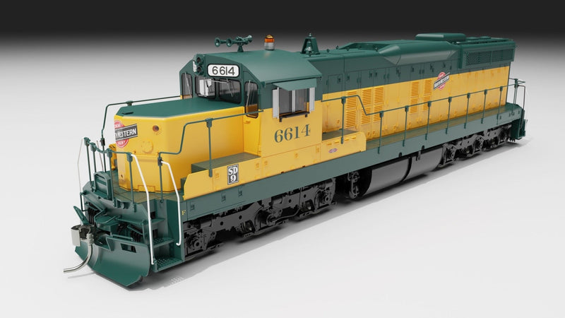 PREORDER Rapido 050222 HO EMD SD9 High Nose - Standard DC -- Chicago, Burlington & Quincy