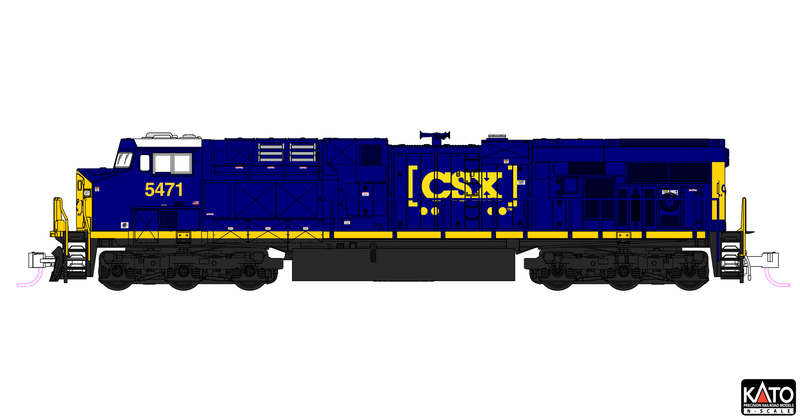 PREORDER Kato N 1768964S ES40DC Diesel Locomotive, CSX
