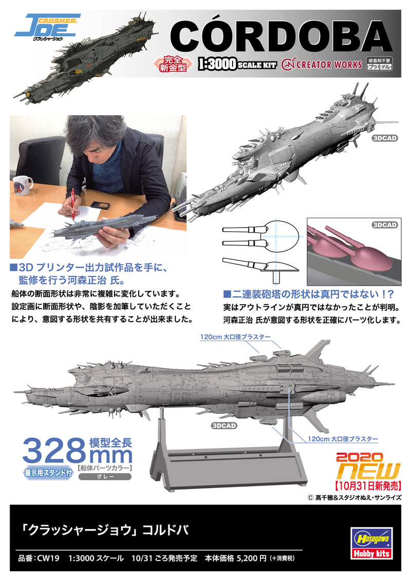 Hasegawa Models 64519 "Crusher Joe" Cordoba 1:3000 SCALE MODEL KIT