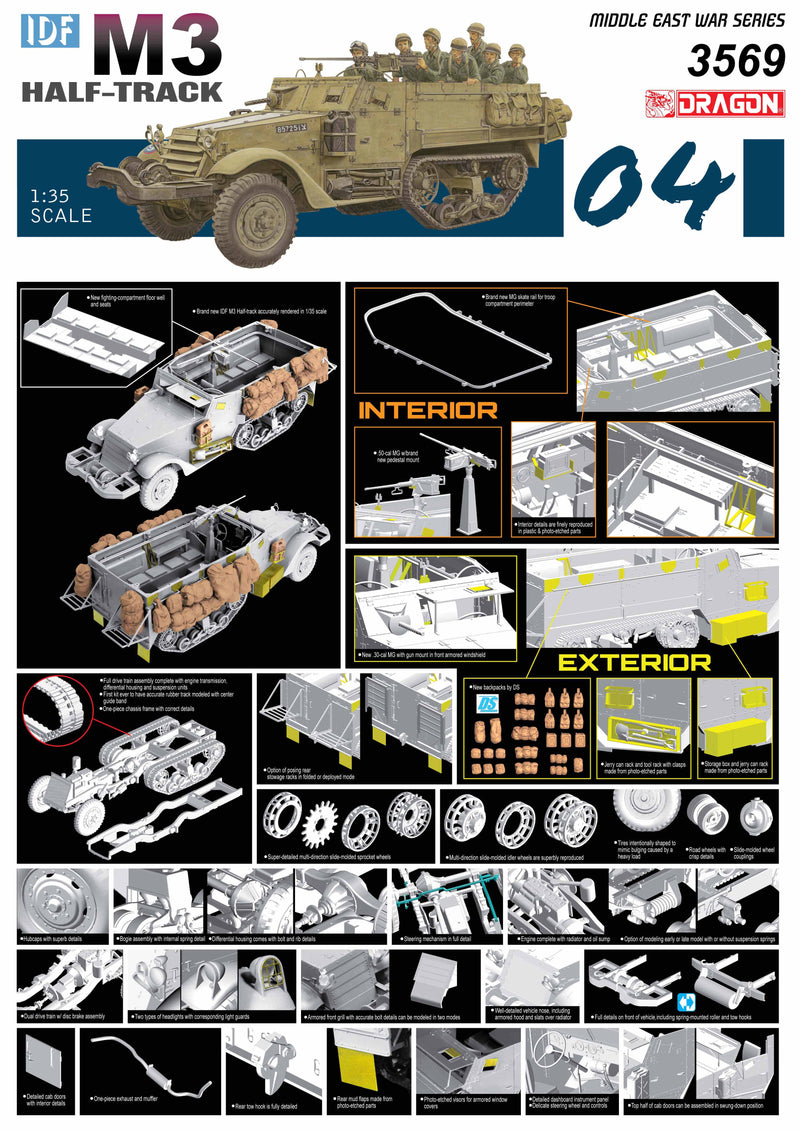 Dragon Models DML 3569 1/35 IDF M3 Half-Track