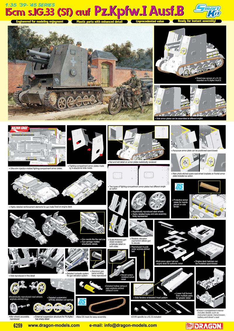 Dragon Models 6259 1/35 15cm s.IG.33(Sf) auf Pz.Kpfw.I Ausf.B