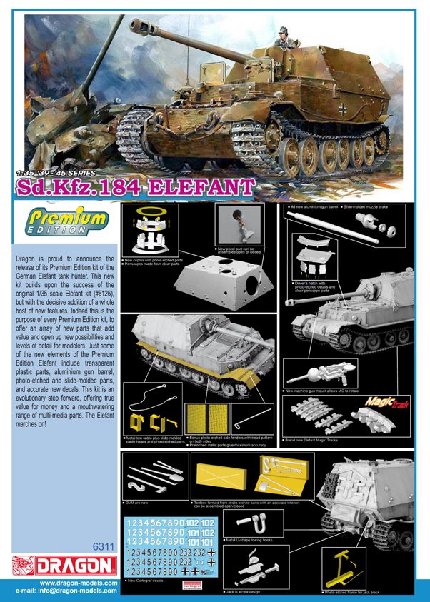 Dragon Models DML 6311 1/35 Sd.Kfz.184 Elefant