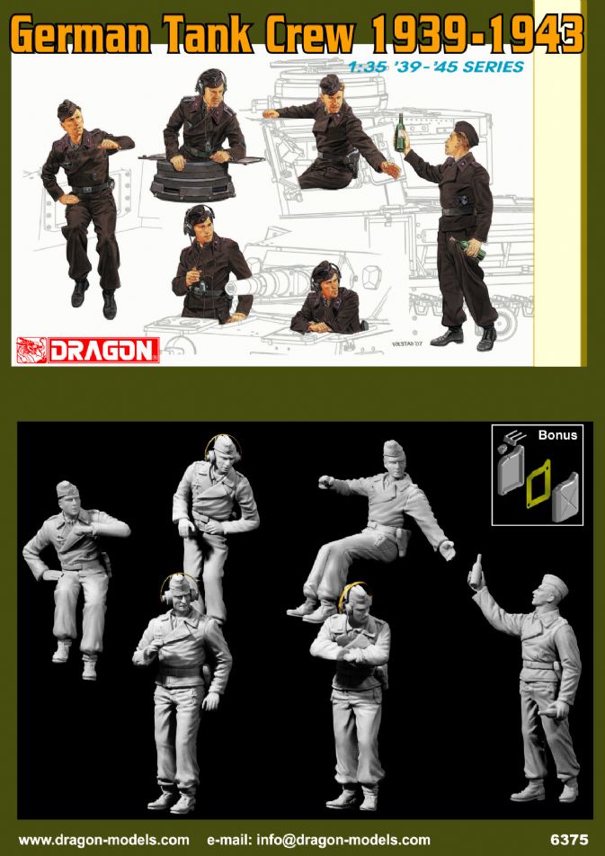 Dragon Models DML 6375 1/35 German Tank Crew 1939-1943