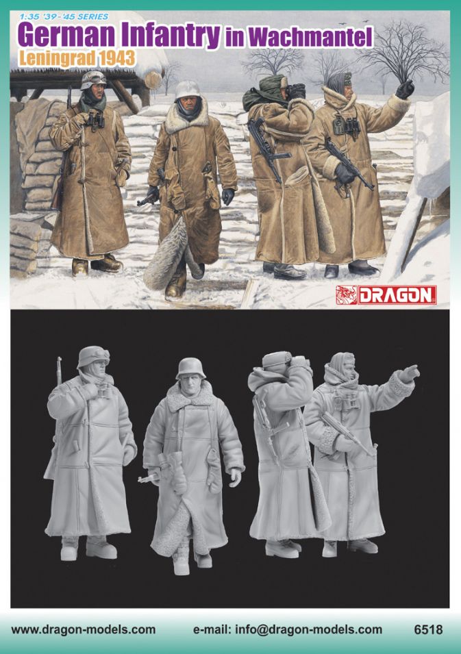 Dragon Models DML 6518 1/35 German Infantry In Wachtmantel (Leningrad 1943)