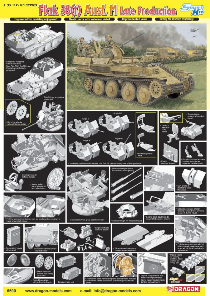 Dragon Models DML 6590 1/35 Flak 38(t) Ausf.M Late Production