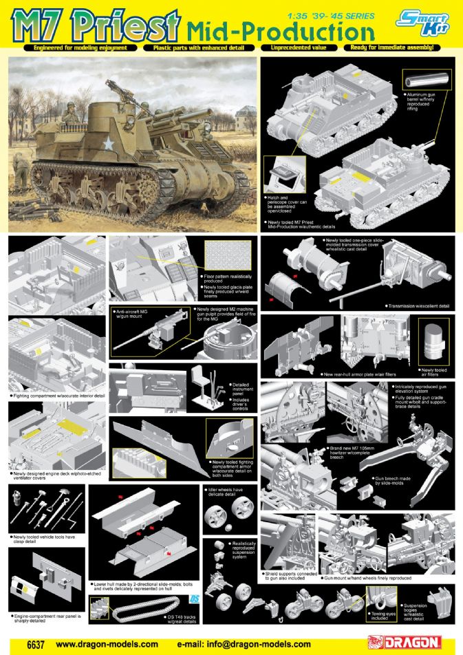 Dragon Models DML 6637 1/35 M7 Priest Mid Production