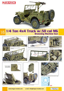 Dragon Models 75052 1/6 1/4-Ton 4x4 Truck w/M2 .50-cal Machine Gun