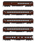 BLI 8965 PRR Heavyweight 5-Car Passenger Set, Late 1940's Era, HO (PB70 #4780, P70 #3420, P70 #3575, P70 #3706, Z74d #7504 "Quaker City")