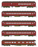 BLI 8964 PRR Heavyweight 5-Car Passenger Set, 1930's Era, HO (PB70 #5034, P70 #823, P70 #989, P70 #1042, Z74d #120 "Pennsylvania")