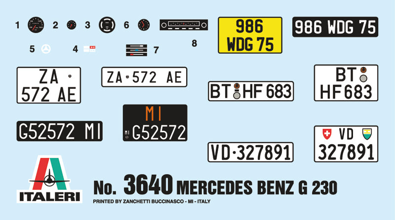 Italeri 3640 MERCEDES BENZ G230 1:24