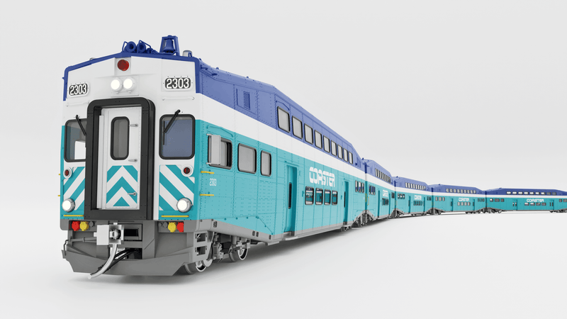 Rapido 146031 HO BiLevel Commuter Car: Coaster - Original: Set