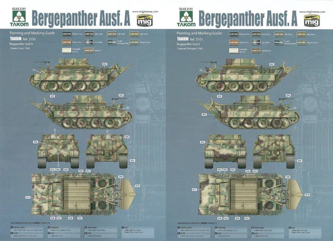 Takom Models - 2101  WWII Bergepanther Ausf A Tank w/Full Interior Kit