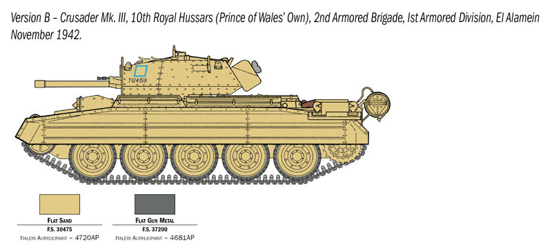 Italeri 6592 - SCALE 1 : 35 Crusader Mk. III with British Crew