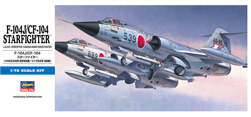 Hasegawa Models 447 F-104J/CF-104 Starfighter (Air Self-Defense Force/Canadian Air Force) 1:72 SCALE MODEL KIT