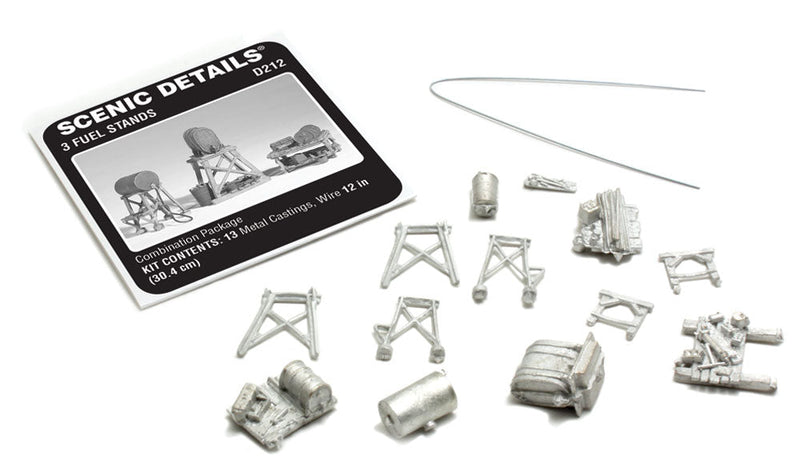 Woodland Scenics HO D212 Fuel Stand Kits (3)