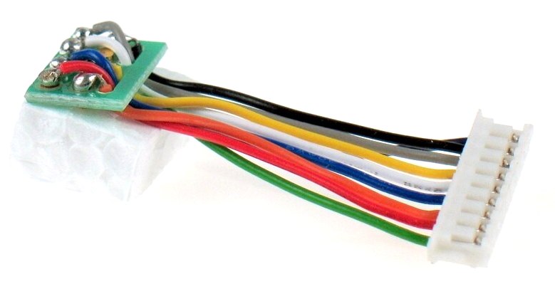 Digitrax HO DHWHPS 9-Pin to DCC Medium Plug Short Harness (1")